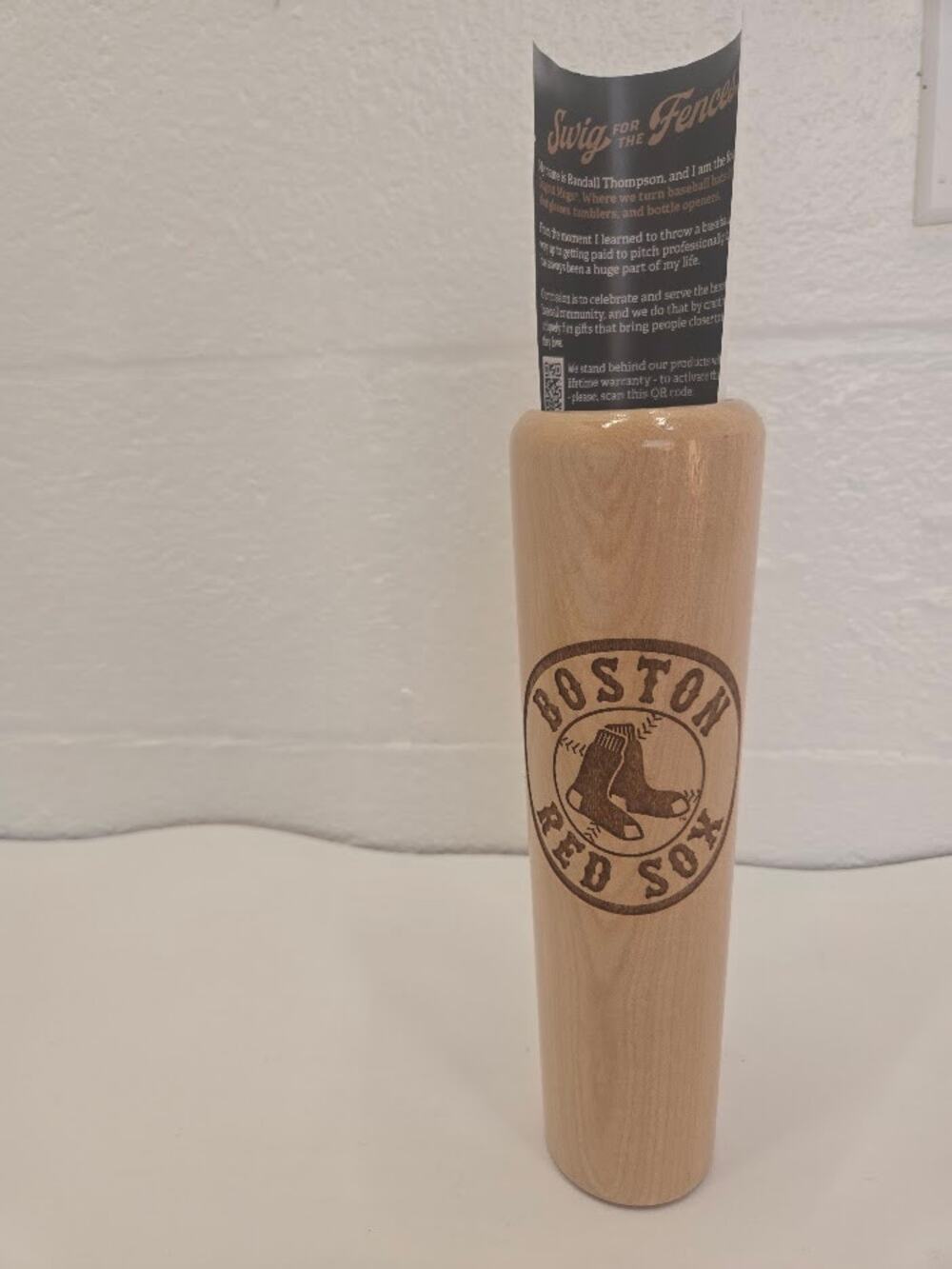 Dugout Mugs Boston Red Sox 12 oz Baseball Bat Wood Drinking Mug New No Box